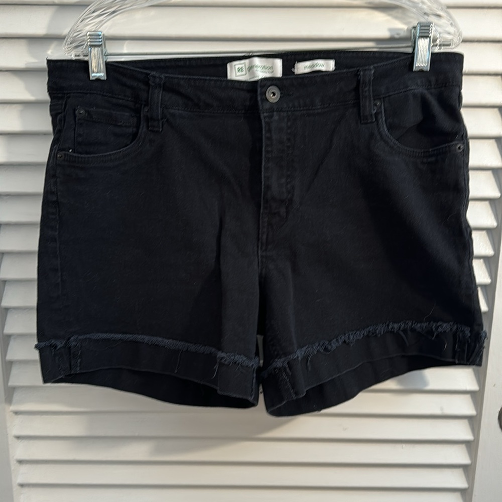 Celebrity Pink Black Denim Shorts - Size 11